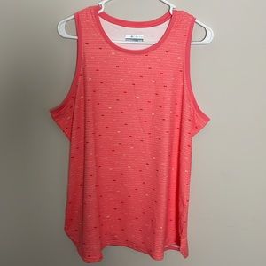 Columbia Peach Tank- polka dot print- XL